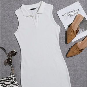 Plus size half button dress
